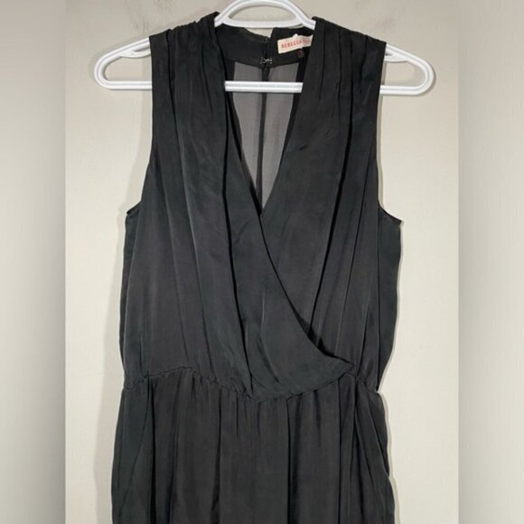 Rebecca Taylor Black Silk Sleeveless Jumpsuit size 2 - Picture 3 of 8